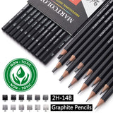 MARTCOLOR Drawing Sketching Pencils Set, 12 Pack Graphite Pencils(14B - 2H), Ideal for Drawing Art, Sketching, Shading, Artist Pencils for Beginners & Pro Artists MARTCOLOR