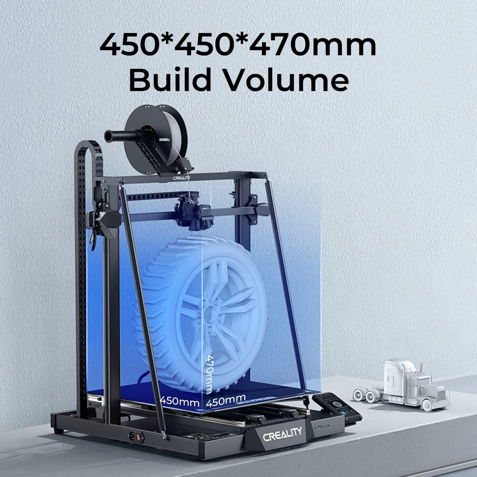 Creality Large 3D Printer CR-M4, 17.71x17.71x18.5in Large Print Size 25-Point CR Touch Auto Leveling, Sprite Direct Dual-Gear Extruder, Flexible Fast-Heating Bed for Company and School - WoodArtSupply