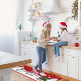 Layhit 3 Pcs Christmas Kitchen Rug and Mat Set Christmas Absorbent Anti Fatigue Winter Bathroom Mat Non Slip Washable Rug for Xmas Party Kitchen Decor 20'' x 59'' + 20'' x 47'' + 20'' x 32''(Snowman) Layhit