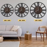 LEIKE Large Wall Clocks with Night Light Battery Operated,Silent Non Ticking,Rustic Modern Big Wood Clock for Living Room, Bedroom,Kitchen,Farmhouse,Office,Home Decor-20 Inch(Roman Numerals) LEIKE