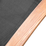 Outsunny Outdoor Chaise Wood Lounge Chair with Pillow, Armrests, Breathable Sling Mesh and Comfortable Curved Design for Patio, Deck, and Poolside Outsunny