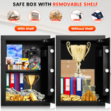 3.6 Cuft Biometric Fireproof Safe Box, Large Home Safes Fireproof Waterproof with Digital Programmable Keypad Keys, Dual Smart Alert, Security Fingerprint Fire Safe Box for Document Valuables Jewelry Povanje