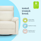 DaVinci Suzy Power Recliner - Swivel Nursery Glider with USB Port - Electric Recliner Chairs for Adults - GREENGUARD Gold Certified - 270° Reclining Rocking Chair for Nursery & Living Room - Vanilla DaVinci