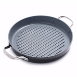 GreenPan Valencia Pro Hard Anodized Healthy Ceramic Nonstick 11" Grill Pan, PFAS-Free, Induction, Dishwasher Safe, Oven Safe, Gray GreenPan