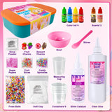 YOPINSAND Ice Cream DIY Slime Kit for Girls, Glimmer Crunchy, Confetti Slime Making Kit for Girls, Butter, Foam, Cloud Slime with Add-ins, Foam Balls, Charms, Party Favors Gift Toys for Kids 6-12 YOPINSAND