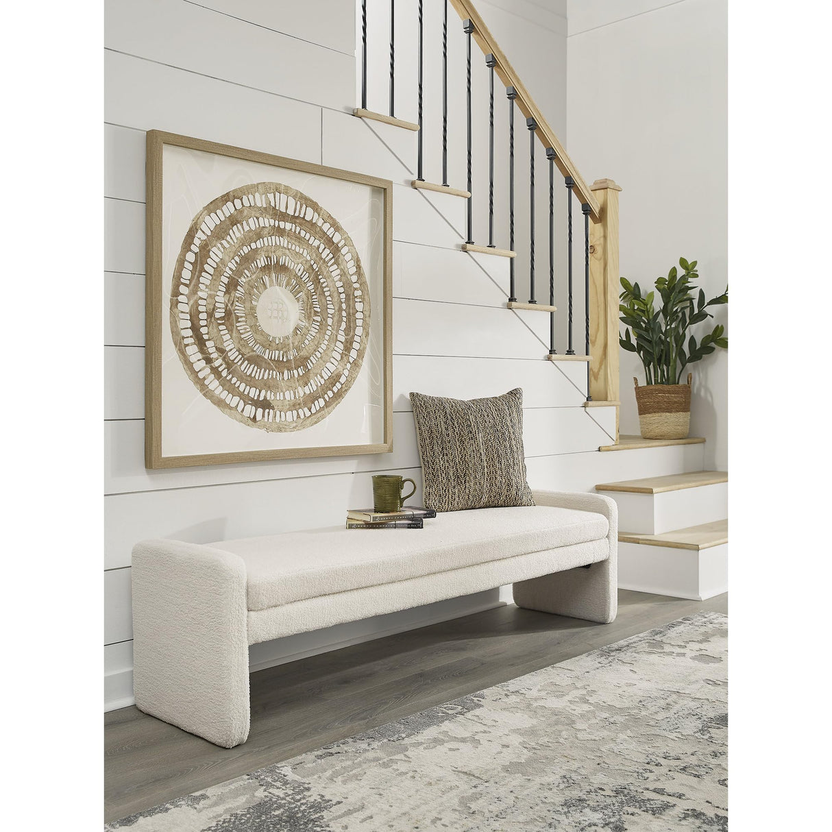 Signature Design by Ashley Lembertson 70" Accent Bench, Beige Signature Design by Ashley