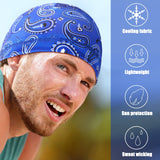 Tarpop 10 Pcs Men Skull Caps Cooling Welding Hard Helmet Liner Cycling Skull Caps Wicking Beanie Do Rag Head Wrap for Men(Mixed Style) Tarpop