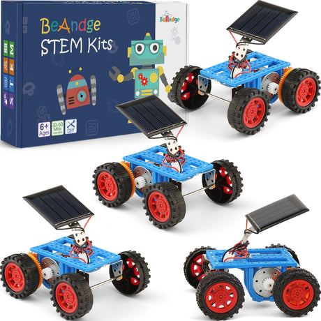 Bulk STEM Solar Robot Kits, STEM Building Toys for 6 7 8 10 12 13 Year Old Boys Girls Crafts, Robotics Science Kits for Kids 8-12 8-10 6-8, Classroom School Gifts Engineering Coding Motor Car Projects BeAndge