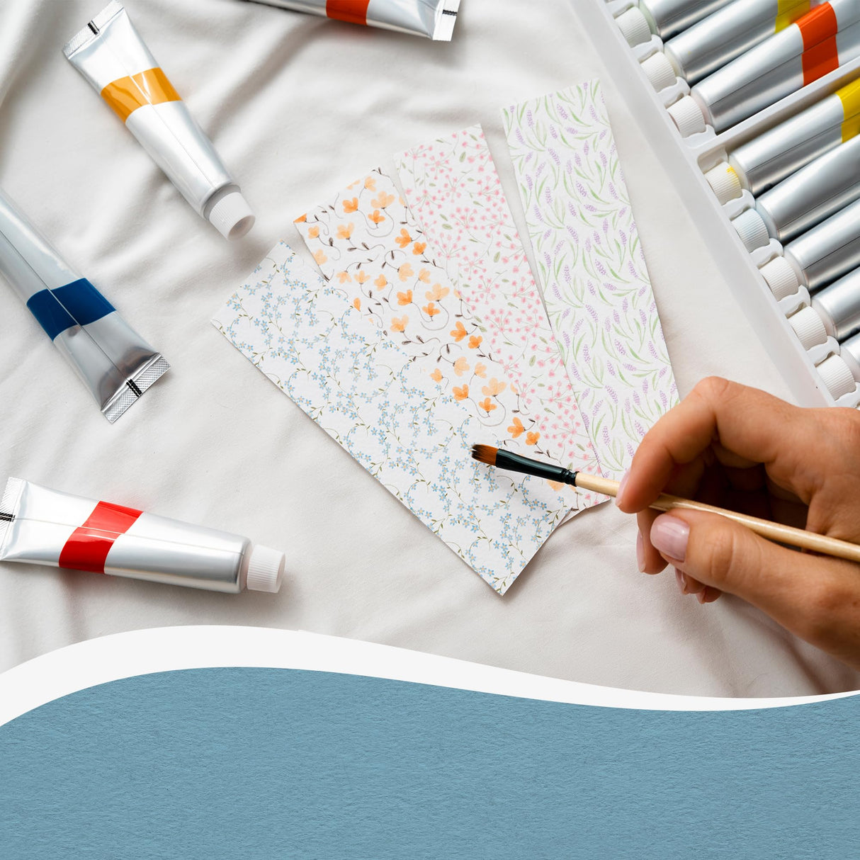 30 PCS Watercolor Paper Blank Bookmarks 1.9" x 7.8", White 140lb Heavyweight Watercolor Paper Cards Bulk for Kids Student Wet,Dry & Mixed Media LUFEEMGA