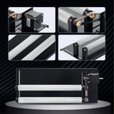 OMTech Rotary Axis Attachment for 40W co2 Laser Engraver, Barrel Rolling Cylinder Surface Rotation Platform for K40 Laser Engraver, 360 Degree Rotating Axis OMTech