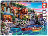 Educa - Sunset in Como - 3000 Piece Jigsaw Puzzle - Puzzle Glue Included - Completed Image Measures 47.25" x 33.5" - Ages 14+ (19052) Educa