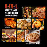 Z GRILLS 2025 Pellet Grill Smoker with PID 2.1 Controller, Meat Probes, Rain Cover for Outdoor BBQ, Smoke, Bake and Roast, 450E PRO Z GRILLS