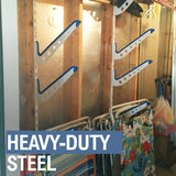 StoreYourBoard Beach Chair and Umbrella Wall Storage Rack, Metal Adjustable 4 Level Beach Gear Hanger, Garage and Home Organizer StoreYourBoard