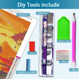 YQFCZDQ Elephant Diamond Art Kits for Adults,Sunset Landscape 5D Diamond Painting Kits for Adults Beginners,Animal DIY Full Round Drill Diamond Dots Gem Art Kits for Adult,Home Wall Decor 13.8x13.8 in YQFCZDQ