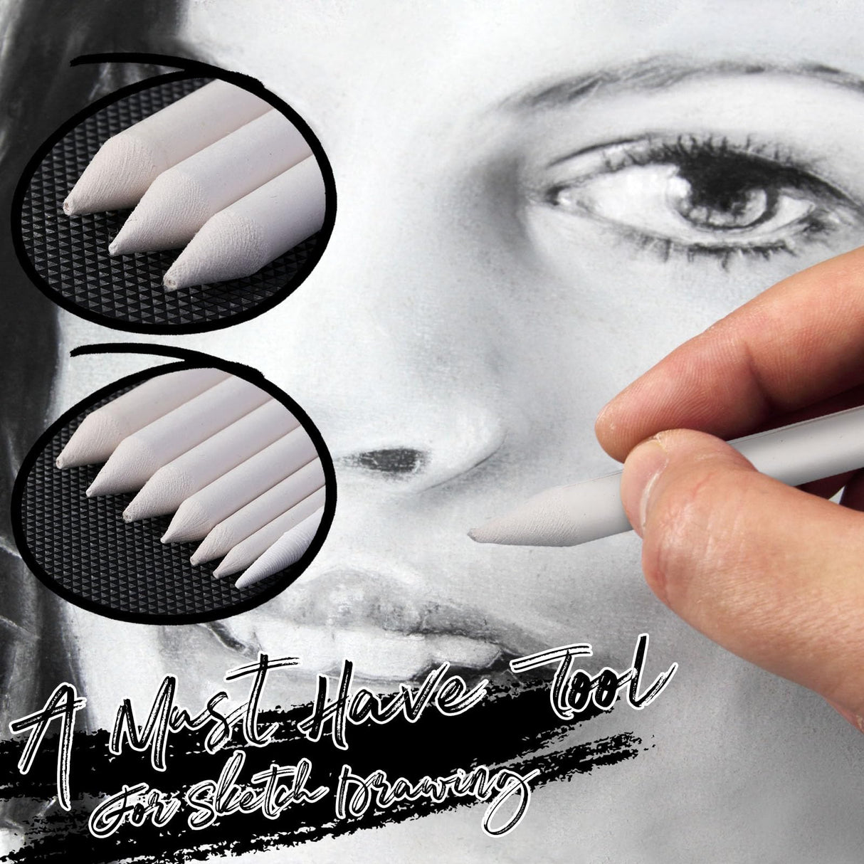 Fulmoon 288 Pcs Blending Stump and Tortillion Set Paper Art Blenders Blend Stumps for Drawing Shading Drawing Supplies Pencil Sketch Paint Tools for Student (Assorted,Mixed Sizes) Fulmoon