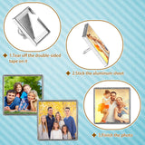 Jexine 50 Pcs Sublimation Blank Pins DIY Button Badge Kit Sublimation Silver Blank Aluminum Sheet with Butterfly Pin Backs for DIY Craft Lapel Jewelry Making Supplies (Square) Jexine