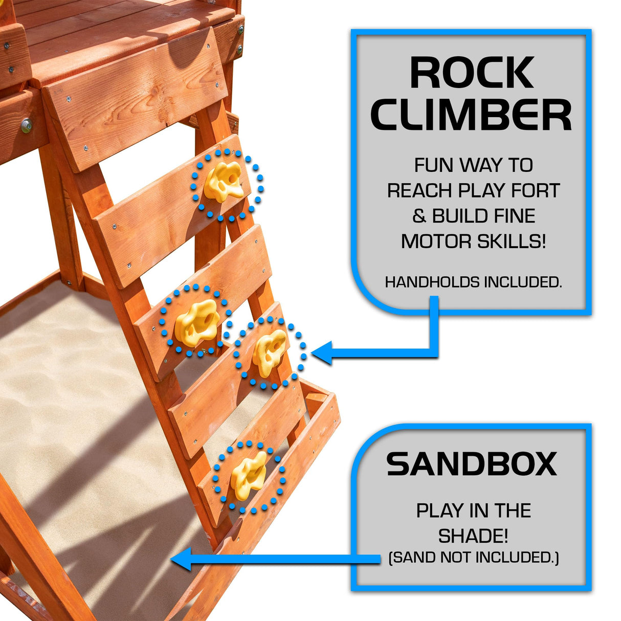 TSC North Star Wooden Swing Set with LED Swings and 6ft Slide Sportspower