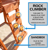 TSC North Star Wooden Swing Set with LED Swings and 6ft Slide Sportspower