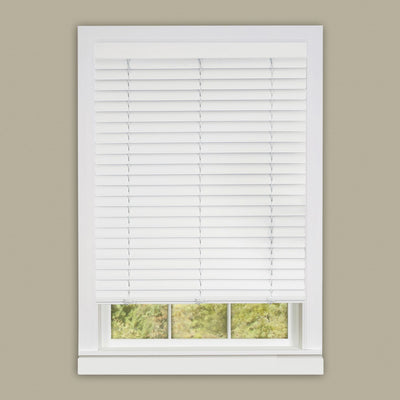 Achim Home Furnishing Cordless GII Luna 2" Slat White Venetian Window Blinds 32" W x 64" L