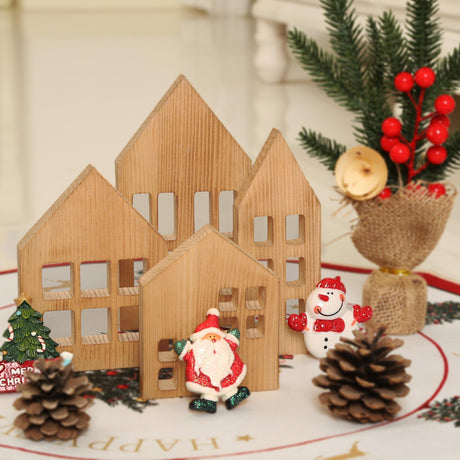 LOSOUR Shelf Decor, 4 Pack Modern Farmhouse Small Decor House Shaped Sign-Coffee Table Decor, Console Table Decor, Tiered Tray Decor for Home Decor, Living Room Decor, Christmas Decorations LOSOUR