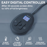 Sunbeam Restful Quilted Electric Heated Mattress Pad King Size, 76" x 80", Upgraded Memory Controller with 12 Heat Settings, 12-Hour Selectable Auto Shut-Off, Fast Heating, Machine Washable Sunbeam