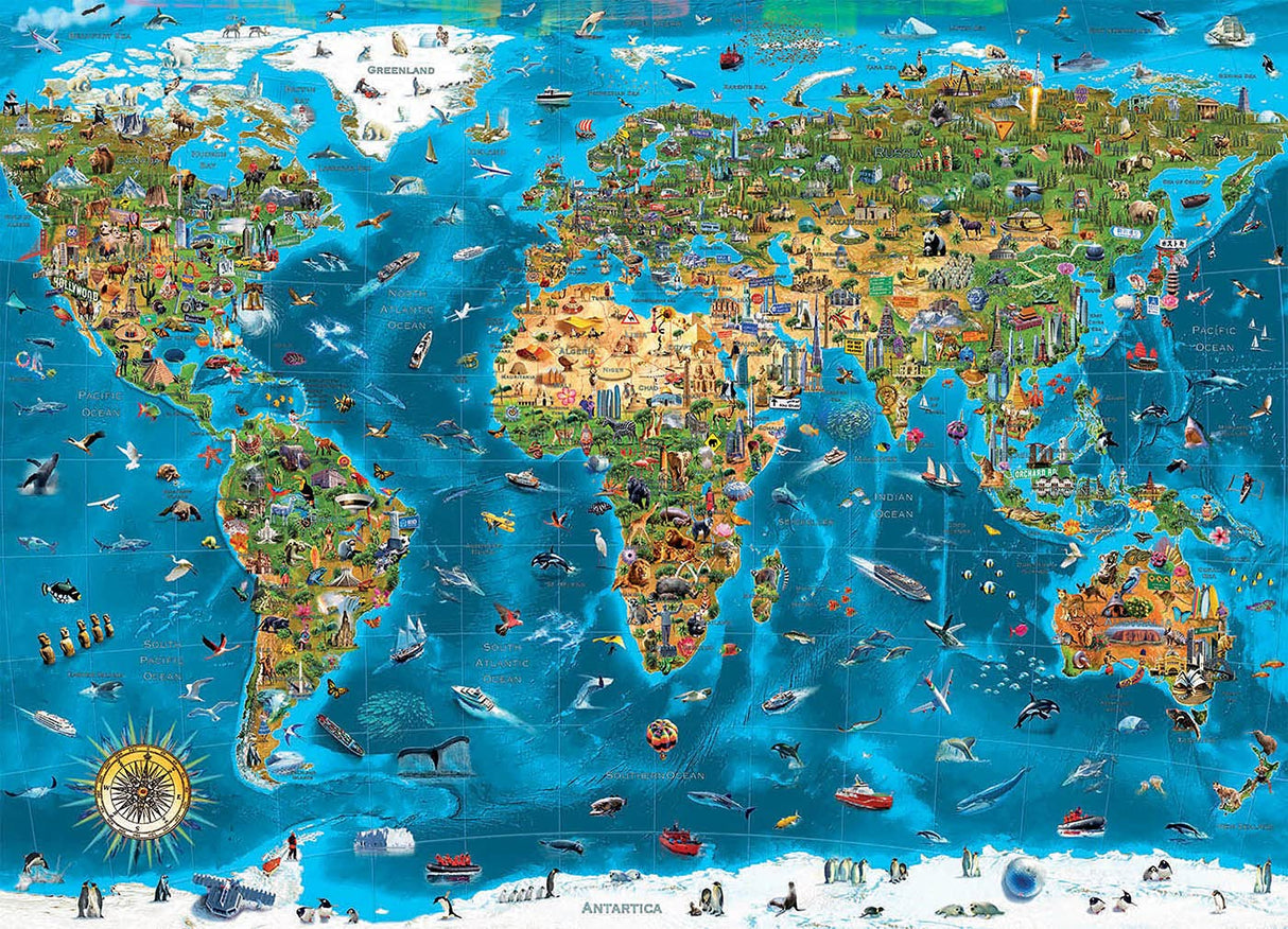 Educa 12000 Piece Jigsaw Puzzle - Wonders of The World - 19057 Educa