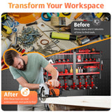 Power Tool Organizer Wall Mount, 4 Layer Drill Holder Wall Mount, Heavy Duty Tool Rack, Garage Tool Organizers and Utility Storage Rack for Drill Holder Charging Station, Perfect for Father's Day Gift Nacial