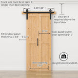 SANKEYTEW 36"x84" Bi fold Barn Door with 40" Bifold Barn Door Hardware Kit for 2 Doors, No-Assembly Solid Spruce Wood Folding Doors, Barn Door Hardware, and Double Sided Handle Pulls Included SANKEYTEW