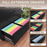 AFAIF Metal File Cabinets, Lateral Filing Cabinet with 3 Drawers, 65" H File Caninet for Home Office, Office Storage Caninets with Adjustable Shelves for Letter/Legal / A4 - Assembly Required AFAIF