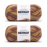 Bernat Symphony Autumn Maple Yarn - 2 Pack of 225g/8oz - Wool Blend - 5 Bulky - 309 Yards - Knitting/Crochet Bernat