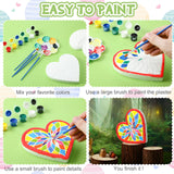 RoundFunny 10 Pack Summer Paint Your Own Stones for Adult Garden Stepping Stone Kit DIY Ceramic Butterfly Flower Turtle Ladybug Painting Craft Kits Painting Supplies Garden Outdoor Art Gifts RoundFunny