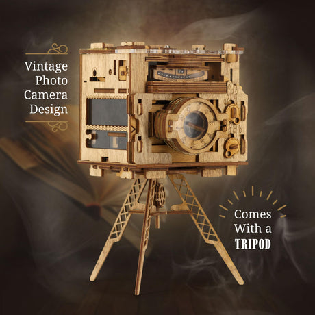 iDventure Cluebox PRO - Sherlock's Camera - Escape Room Game - sequential Puzzle Box - 3D Wooden Puzzle for Adults - Brain Teaser - Birthday Gift Gadget for Men and Women - Money Box iDventure