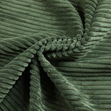 Pipishell Convertible Futon Sofa Bed,66" Corduroy Futon Couch with Adjustable Backrest and Armrests, Recliner Sleeper Sofa for Small Spaces, Play Room or Office, Green Pipishell