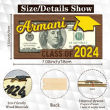 ubmpj Personalized Graduation Gift 2024 Money Holder Class of 2024 Graduation Custom Cash Holder Ideas for High School College University Graduations Party Supplies -Brown ubmpj