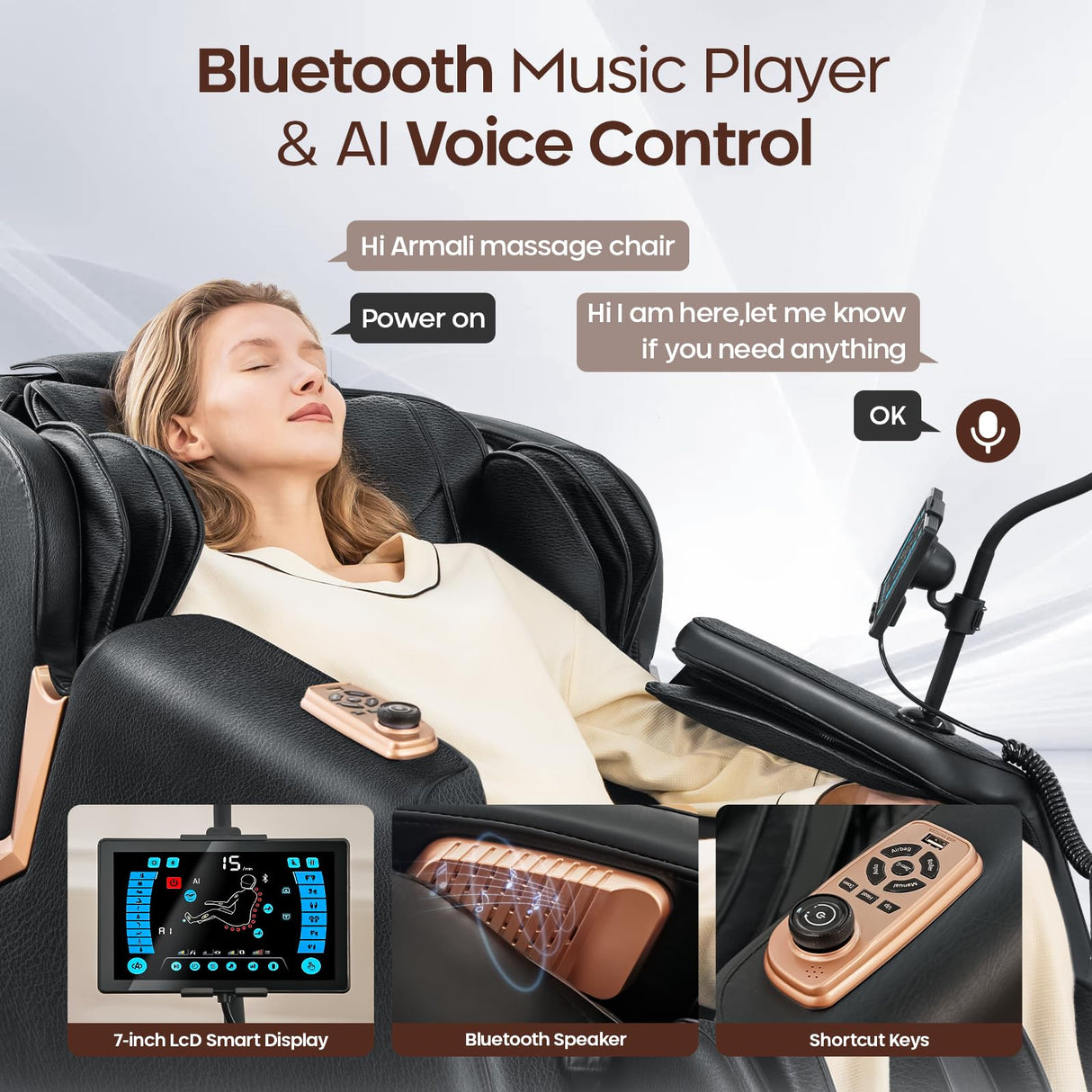 CASINTA 3D Massage Chairs Full Body and Recliner - 53.5 Extend Sl Track Shiatsu Massage Chair - 2 Zero Gravity,11 Massage Techniques,Core Heating & 22 Airbag, Smart Foot Rollers,Ai Voice, Yoga Mode CASINTA