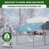 MODCART Large Metal Chicken Coop Chicken Run, Chicken Pen with Water-Resident and Anti-UV Cover, Duck Rabbit House Outdoor (9.8’ W x 6.6’ L x 6.4’ H) MODCART