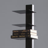 SEI Furniture 12 shelf Metal Spine Book Tower, Black SEI Furniture