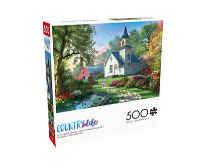 Buffalo Games - Dominic Davison - Little White Chapel - 500 Piece Jigsaw Puzzle for Adults -Challenging Puzzle Perfect for Game Nights - Finished Size is 21.25 x 15.00