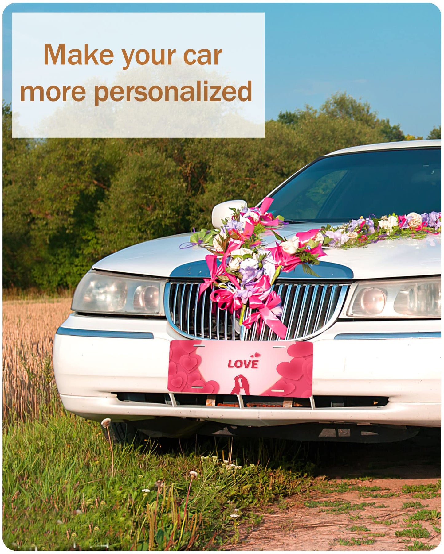 Personalized Front License Plate with Custom Image and Text Design - Car Tags and Vanity Plates