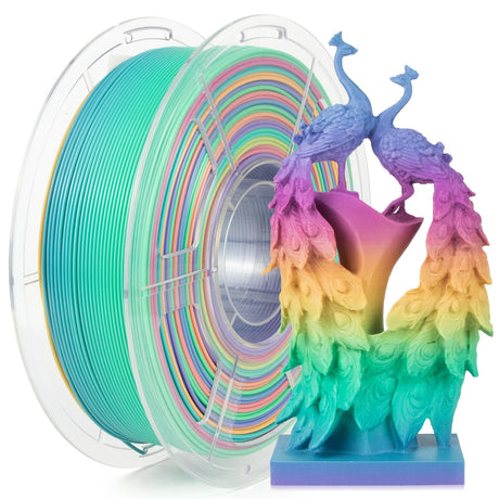 IEMAI Rainbow PLA Filament 1.75mm, Fast Color Changing Gradient, High-Speed 3D Printer Filament Up to 600mm/s, 1kg Spool for Artistic Creations & Home Decor IEMAI