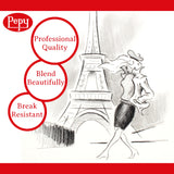 Pepy Professional Hard Charcoal Pencil Set – Set of 6 Pre-Sharpened Black Charcoal Pencils; Perfect for Drawing, Sketching, Blending and Shading Pepy