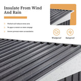 Vongrasig 5 x 3 x 6 FT Outdoor Storage Shed Clearance with Lockable Door Metal Garden Shed Steel Anti-Corrosion Storage House Waterproof Tool Shed for Backyard Patio, Lawn and Garden (Dark Gray) Vongrasig