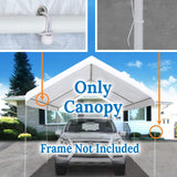 BenefitUSA 10'x20' Carport Replacement Canopy Garage Top Tarp Shelter Cover, Canopy ONLY (w/Edge) Benefit