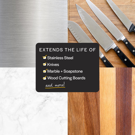 Thirteen Chefs Mineral Oil - 8 oz Food Grade Conditioner for Wood Cutting Board, Countertop & Butcher Block, Lubricant for Knife or Meat Grinder - Safe USP Finish on Marble, Soapstone Thirteen Chefs