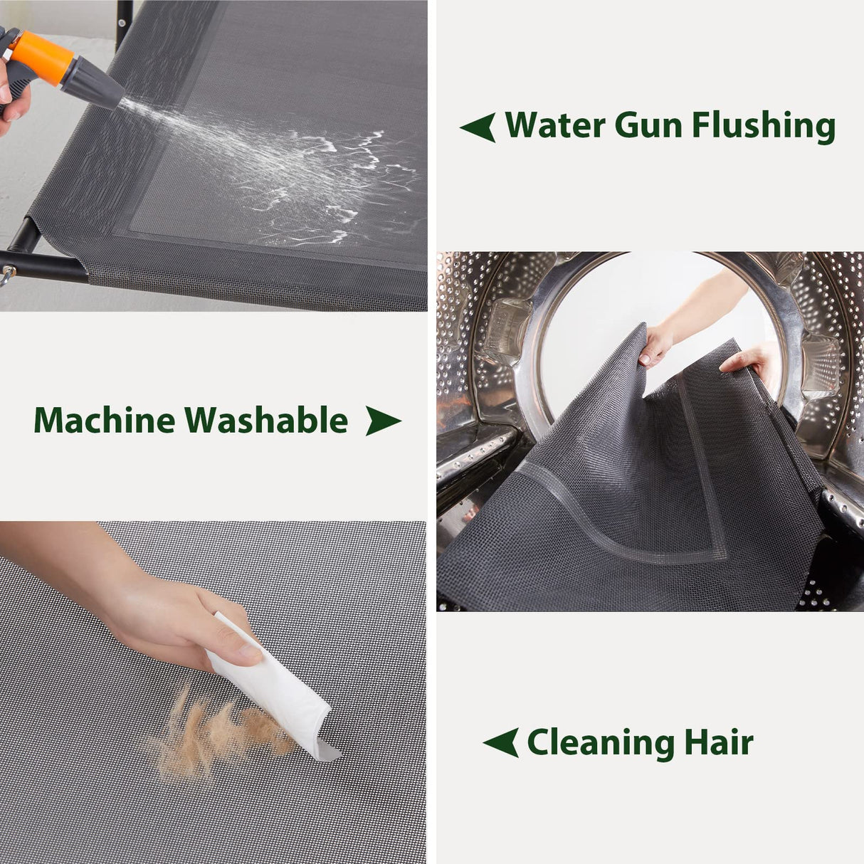 RRPETHOME Elevated Cooling Dog Bed,Raised Beds for Large Dogs - Outdoor,Chew Proof Portable Pet Cot Skid-Resistant Feet,Frame with Breathable Mesh RRPETHOME