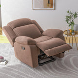 HAOMARKETS Rocker Recliner Chair for Adults, Manual Recliner Chair with Overstuffed Backrest and Armrests, Upholstered Rocking Reclining Sofa Chair for Living Room, Grey HAOMARKETS