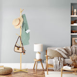 ZOZOE Metal Coat Rack Stand, Modern Coat Rack Freestanding with 8 Hooks, Coat Racks Easy to Assemble, Coat Tree Stand for Bags, Hats, Entryway, Office (Golden) ZOZOE