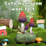 Yizzvb Mushroom Needle Felting Kit, Felt Kits for Beginners Adult, Wool Felting Kit with Felting Pad, Felting Needles and Instruction for DIY Lovers Yizzvb