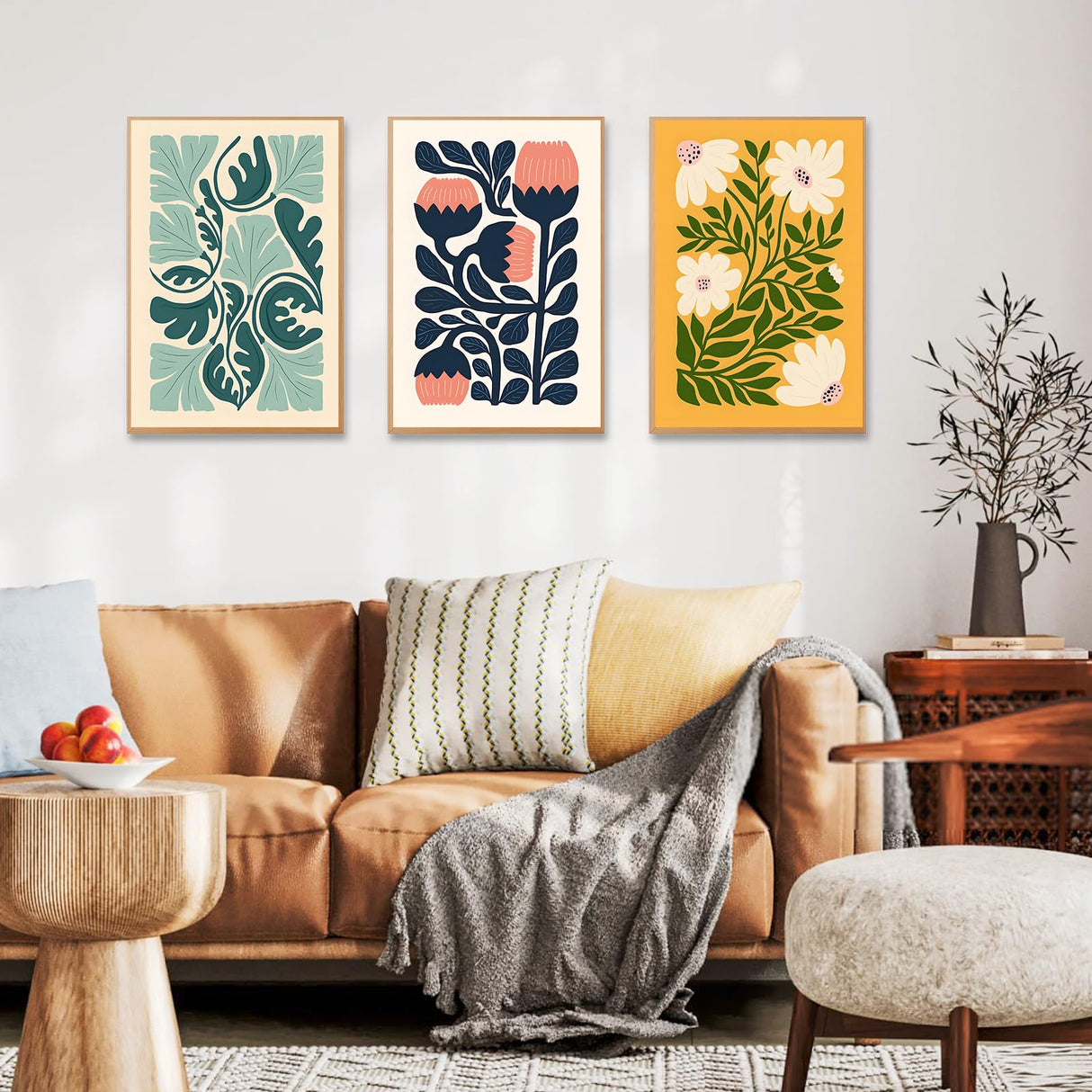 6 Pack Paint by Numbers Kit for Adults Beginner, Flower Adult Paint by Number Kits on Canvas, Easy Flowers DIY Acrylic Oil Painting by Numbers Kits, Perfect for Home Decor 8x12 Inch Okarina