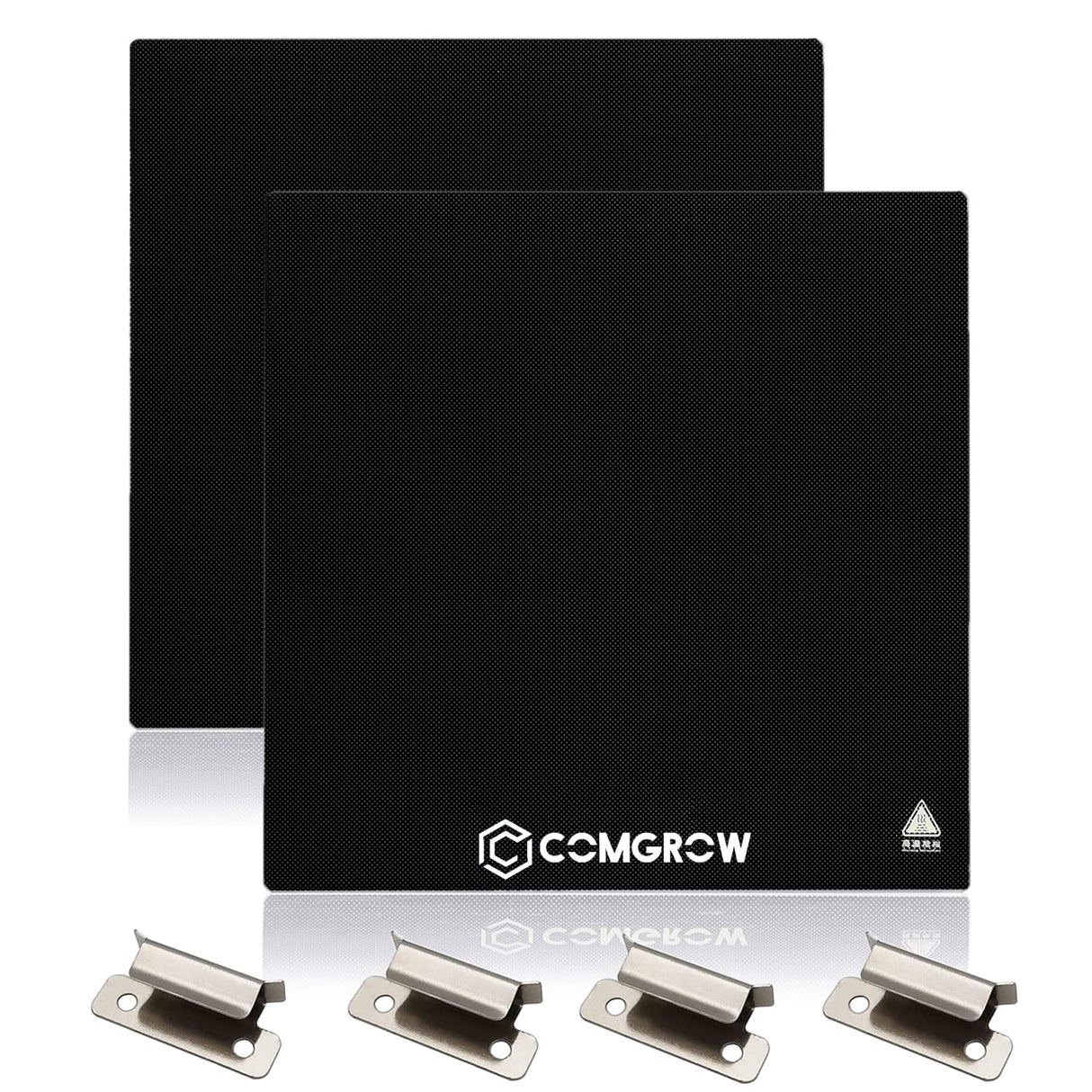 Comgrow 2PCS Ender 3 Pro Glass Bed, Upgraded Tempered Glass Plate with Bed Clips, Ender 3 Build Plate 235x235x4mm for Creality Ender 3 Pro/Ender 3 V2/Ender 3 V2 Neo/Ender 3 Neo/3 S1/3 S1 Pro/5 Pro Comgrow